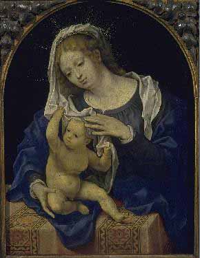 Madonna and Child Playing With the Veil